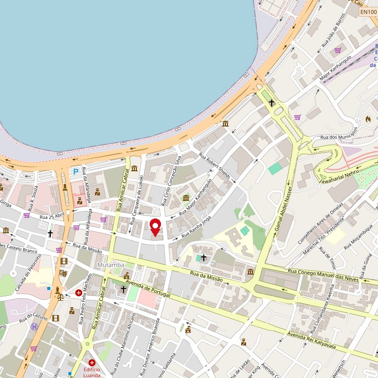 Mapa da Contas Organizadas na Mutamba, Luanda — Rua Amílcar Cabral